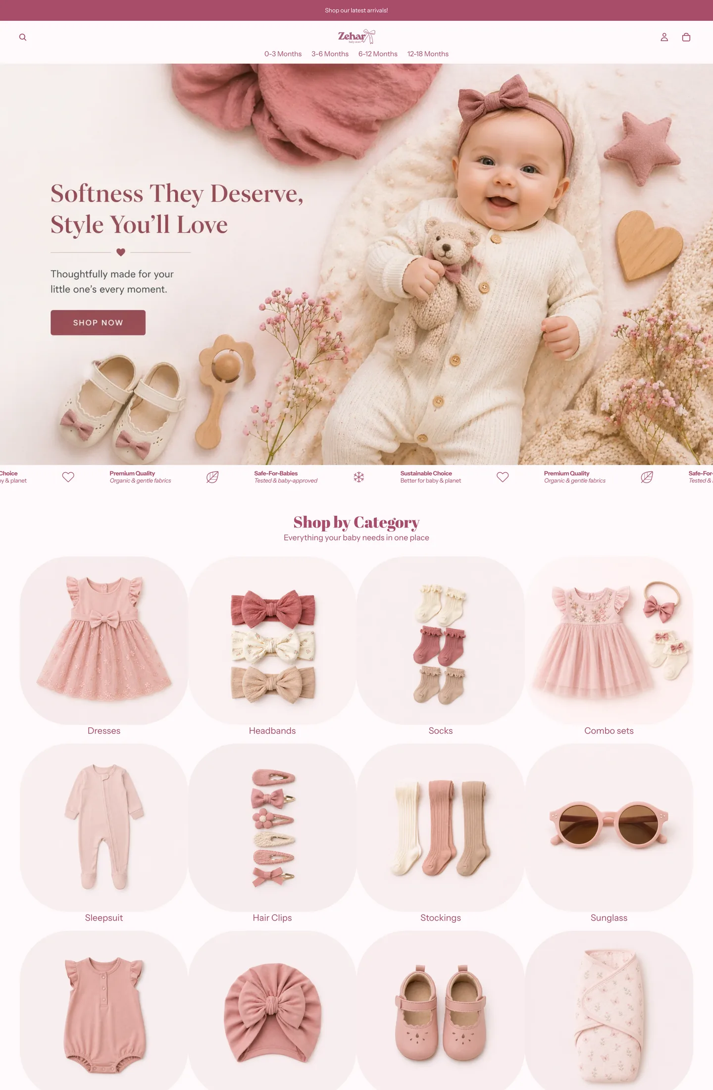 The Zehar Baby Store storefront
